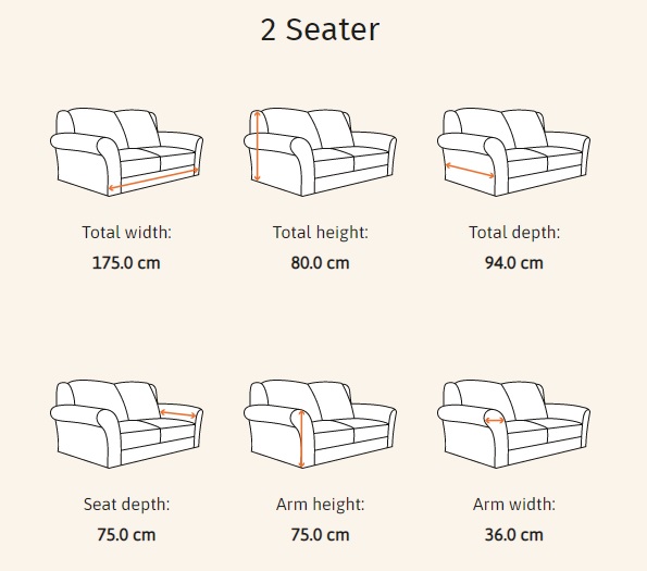 Dino-2-Seater-Mocha-Dimensions