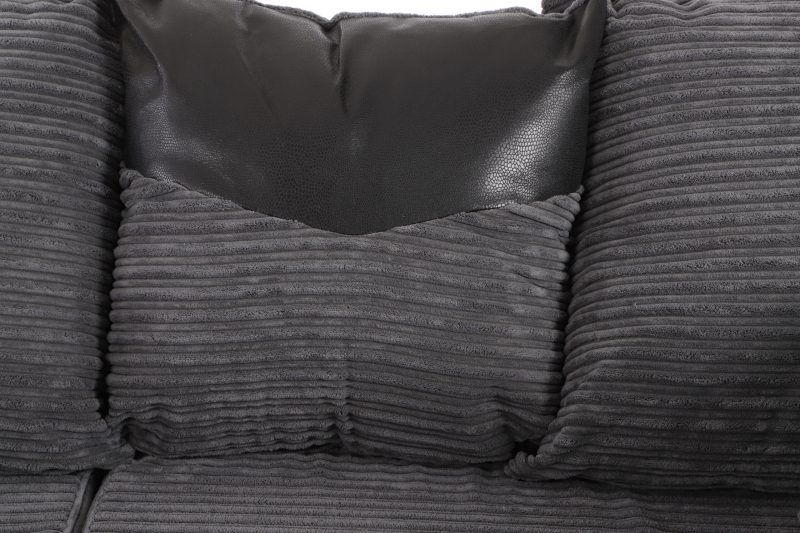 Dino 2 Seater Sofa Black/Grey - Image 4