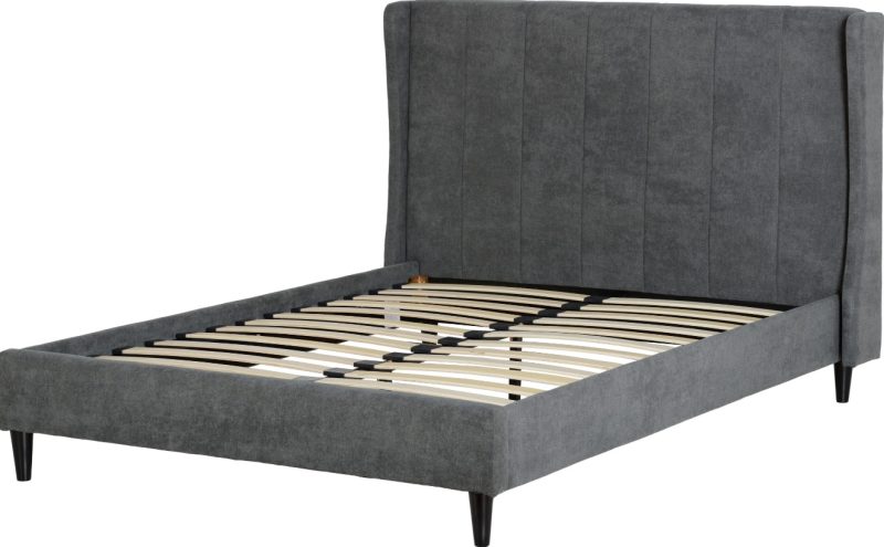 Maddox 4ft6 Double Bed Dark Grey - Image 2