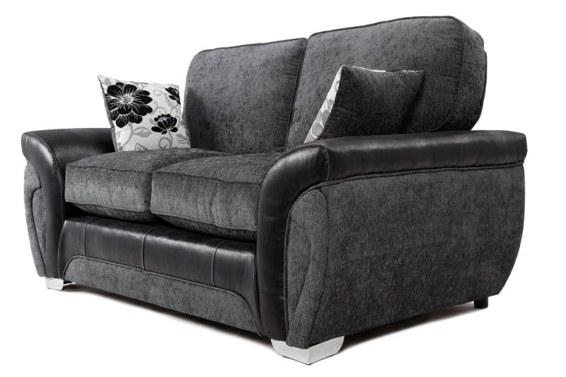 Matinee Full Back 2 Seater Sofa Black Grey - Image 2