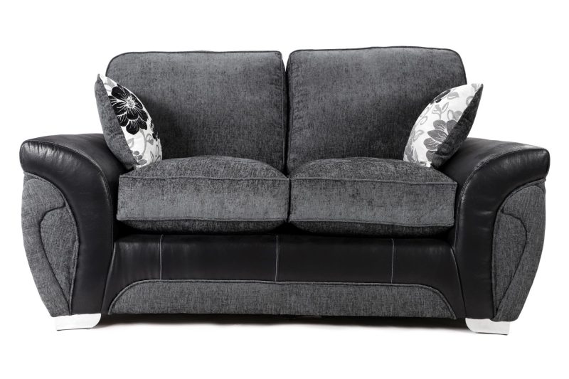 Matinee Full Back 2 Seater Sofa Black Grey