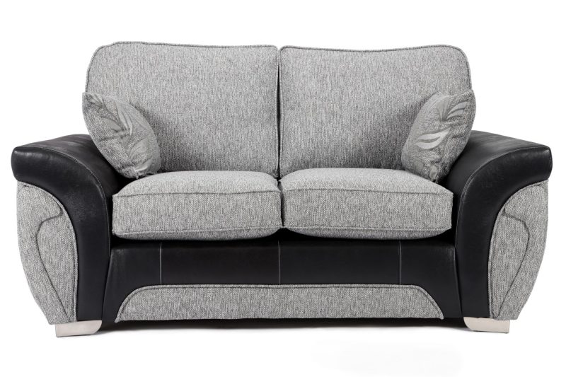 Matinee Full Back 2 Seater Sofa Black Silver