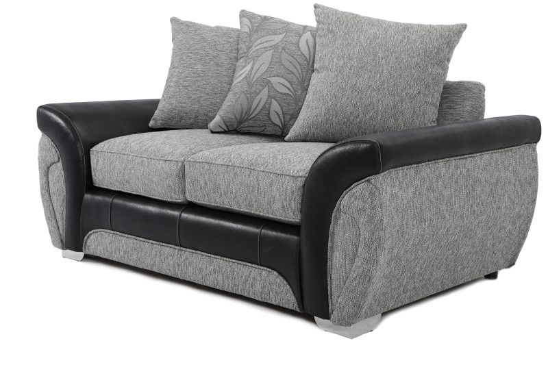 Matinee Scatter Back 2 Seater Sofa - Black Silver - Image 2