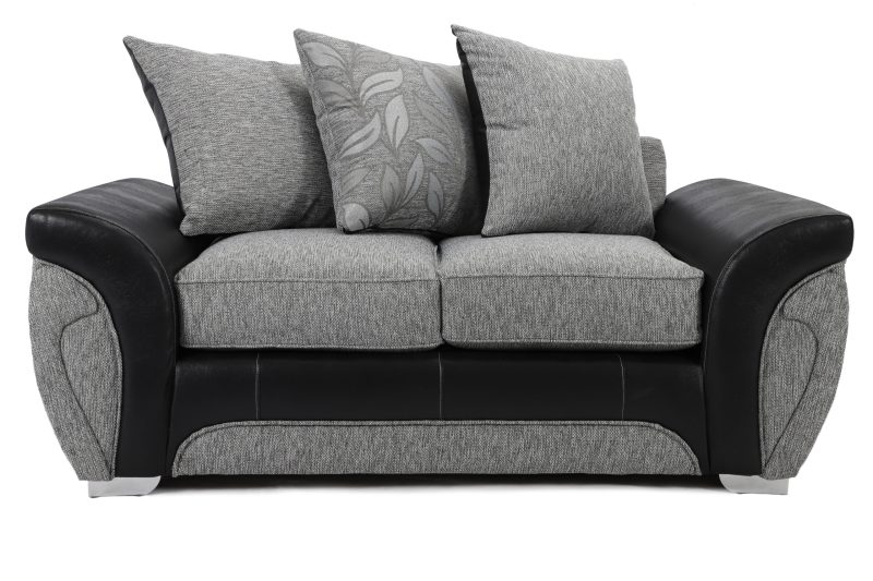 Matinee Scatter Back 2 Seater Sofa - Black Silver