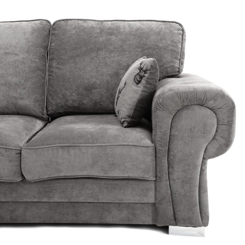 Verona 2 Seater Sofa Grey - Image 3