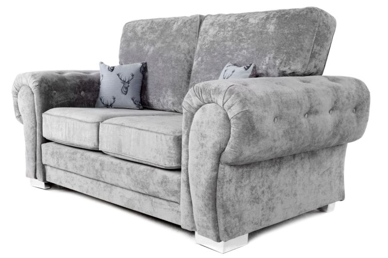 Verona Full Back 2 Seater Sofa-Grey - Image 2