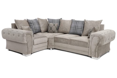 Verona Scatter Back Left Hand Corner Sofa Mink