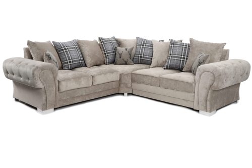 Verona Scatter Back Large Corner Sofa Mink
