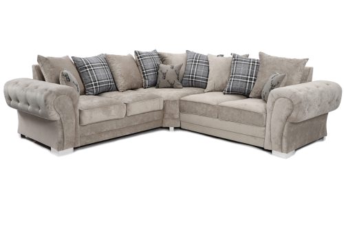 Verona Scatter Back Large Corner Sofa Mink