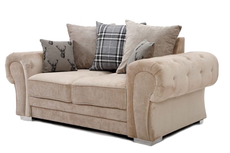 Verona Scatter Back 2 Seater Sofa Mink - Image 2