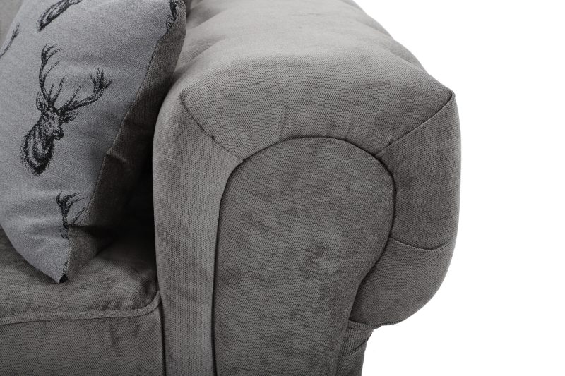 Verona Scatter Back 2 Seater Sofa Grey Fabric - Image 5