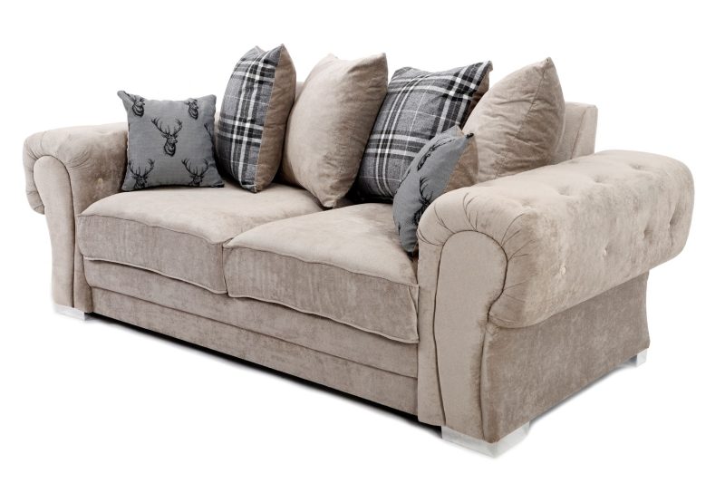 Verona Scatter Back 3+2 Seater Sofa Set Mink - Image 3