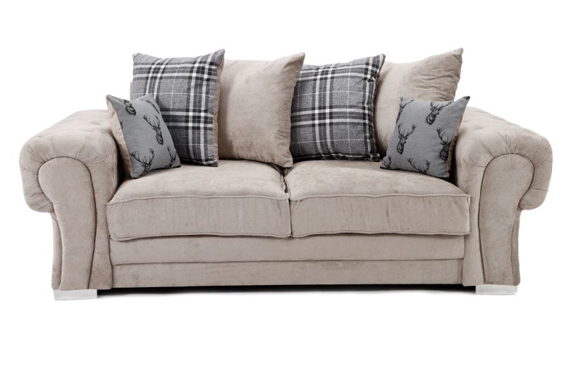 Verona Scatter Back 3+2 Seater Sofa Set Mink - Image 2