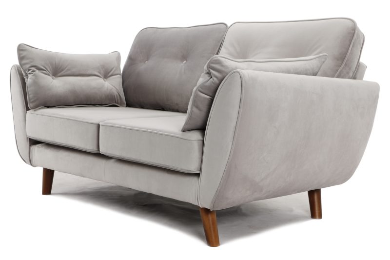 Zinc 2 Seater Sofa Plush Grey - Image 2