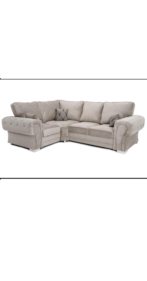 Verona Full Back Left Hand Corner Sofa Mink