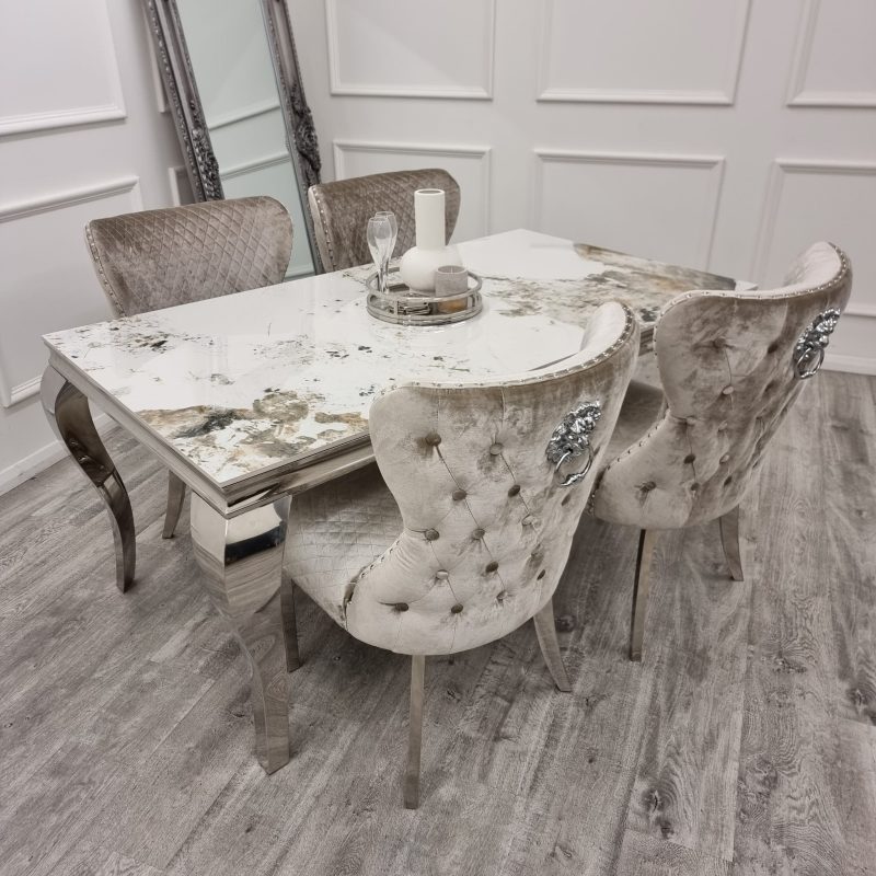 LOUIS CHROME DINING TABLE - Image 12