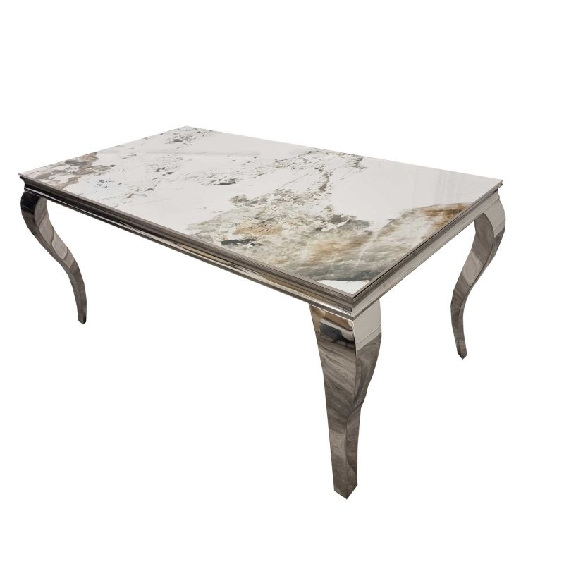 LOUIS CHROME DINING TABLE - Image 8