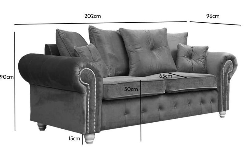 Olympia 3 seater dimensions