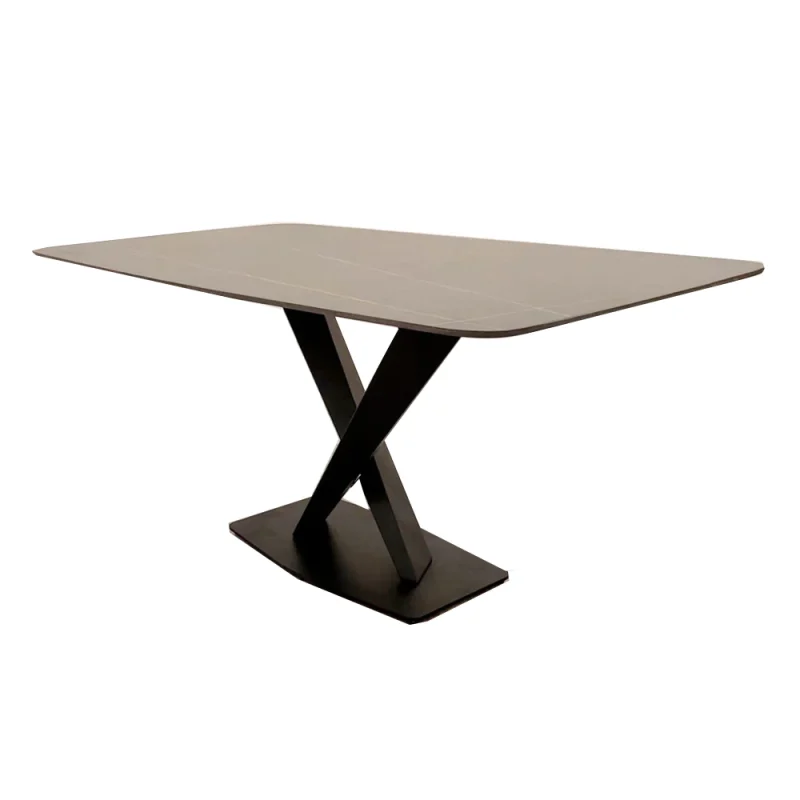 Apollo 1.6m Black Dining table with black sintered stone