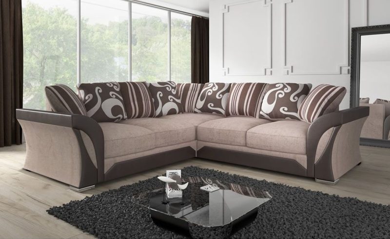 Shannon brown corner sofa